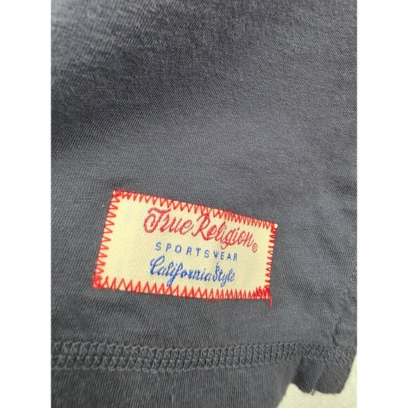 True Religion Navy Polo Shirt Medium 100% Cotton Short Sleeve NWOT - Picture 3 of 7